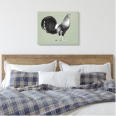 Gamecock Red Hatch Canvas Afdruk (Insitu (Slaapkamer))