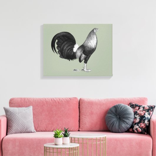 Gamecock Red Hatch Canvas Afdruk (Insitu (Woonkamer))