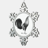 Gamecock Red Hatch Tin Sneeuwvlok Ornament (Rechts)