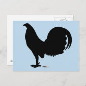Gamecock Rooster Silhouette Briefkaart (Voorkant / Achterkant)