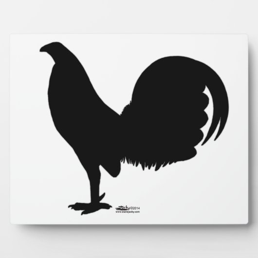 Gamecock Rooster Silhouette Fotoplaat (Voorkant)
