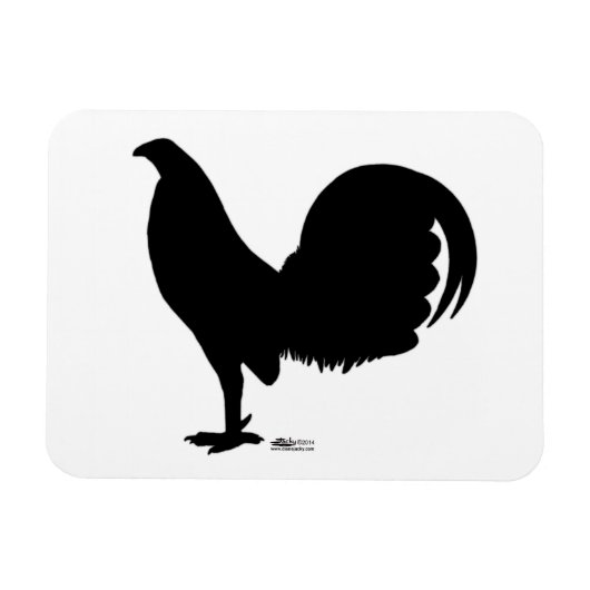 Gamecock Rooster Silhouette Magneet (Horizontaal)
