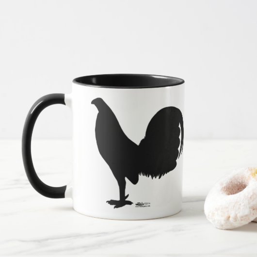 Gamecock Rooster Silhouette Mok (Met donut)