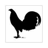 Gamecock Rooster Silhouette Rubberstempel (Afrduk)
