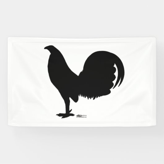 Gamecock Rooster Silhouette Spandoek (Horizontaal)