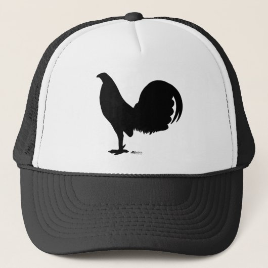 Gamecock Rooster Silhouette Trucker Pet (Voorkant)