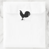 Gamecock Rooster Silhouette Vierkante Sticker (Tas)