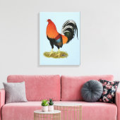 Gamecock Wheaten Rooster Canvas Afdruk (Insitu (Woonkamer))