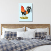 Gamecock Wheaten Rooster Canvas Afdruk (Insitu (Slaapkamer))