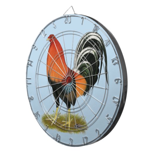 Gamecock Wheaten Rooster Dartbord (Voorkant Rechts)