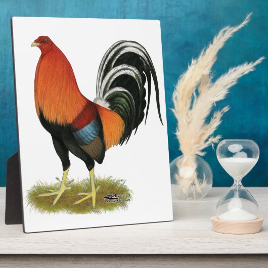 Gamecock Wheaten Rooster Fotoplaat (Zijkant)