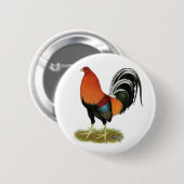 Gamecock Wheaten Rooster Ronde Button 5,7 Cm (Voorkant /achterkant)
