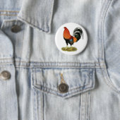 Gamecock Wheaten Rooster Ronde Button 5,7 Cm (In situ)