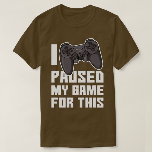 Gameconsole videogame gepauzeerd t-shirt (Design voorkant)
