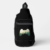 Gamecontroller en bosnatuur sling bag (Voorkant)