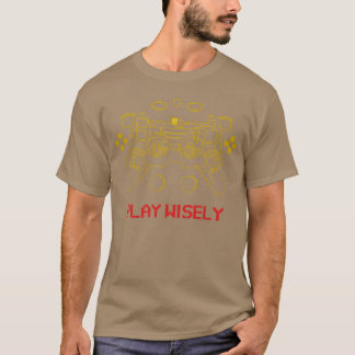 Gamecontroller Speel Wijselijk Game Play retro leu T-shirt