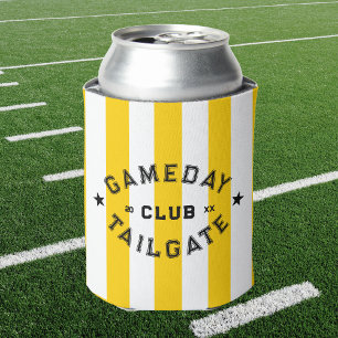 Gameday Tailgate Club Yellow Stripe Custom Party Blikjeskoeler