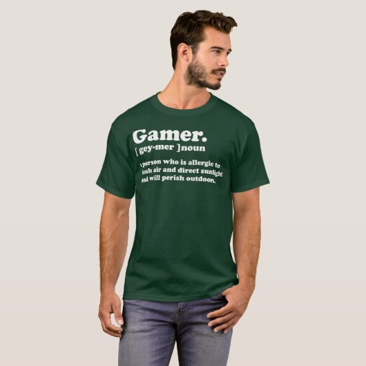 Gamedefinitie Funny Gaming Video Game T-shirt (Voorkant volledig)