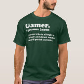 Gamedefinitie Funny Gaming Video Game T-shirt (Voorkant)