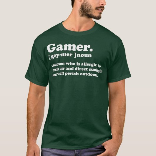 Gamedefinitie Funny Gaming Video Game T-shirt (Voorkant)