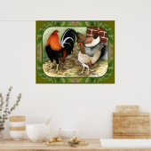 Gamefowl op het Boerderij Poster (Keuken)