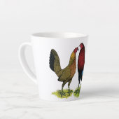 Gamefowl Pair Latte Mok (Linkerhoek)