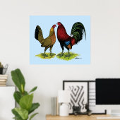 Gamefowl Pair Poster (Thuiskantoor)
