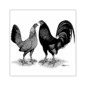 Gamefowl Pair Rubberstempel (Afrduk)