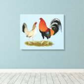 Gamefowl Wheatens Canvas Afdruk (Insitu (Houten vloer))
