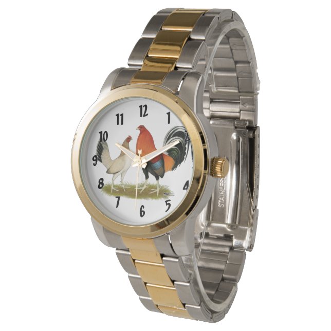 Gamefowl Wheatens Horloge (Gekanteld)