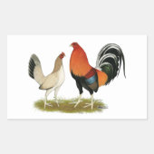 Gamefowl Wheatens Rechthoekige Sticker (Voorkant)