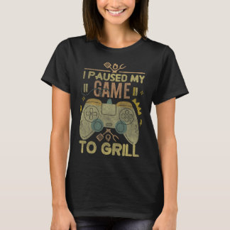 Gamen en roken Ik pauzeerde mijn spel te grillen G T-shirt