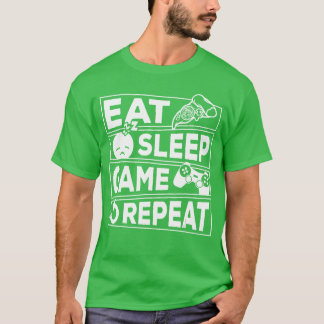 Gamen Eten Slapen Game Herhalen Cadeau Multiplayer T-shirt