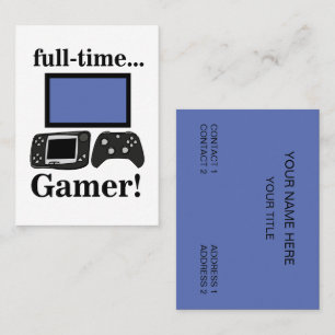 Gamen Gamer Grappige Video Gamer Visitekaartje