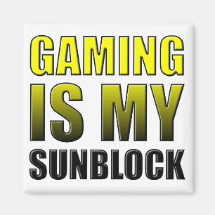 Gamen Is Mijn Sunblock Funny Koelkastmagneet Magneet