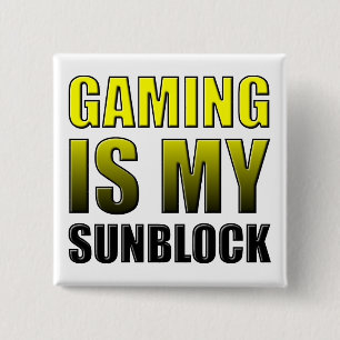 Gamen Is Mijn Zonnescherm Grappige Knop Speldje