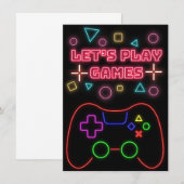 Gamen Laat Spellen Spelen Kaart (Voorkant / Achterkant)