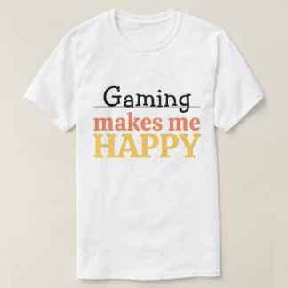 Gamen Maakt Me Gelukkig Citaat Levendig Moderne Ga T-shirt