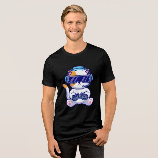 Gamen Tri-Blend Shirt (Voorkant volledig)