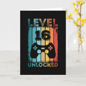 Gameniveau 16 ontgrendeld 16e verjaardag Gift Game Kaart (Gele Bloem)