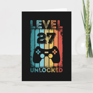 Gameniveau 27 ontgrendeld 27e verjaardag Gift Game Kaart