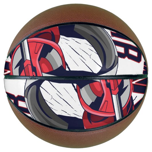 Gameontwerp met headset basketbal (Voorkant)