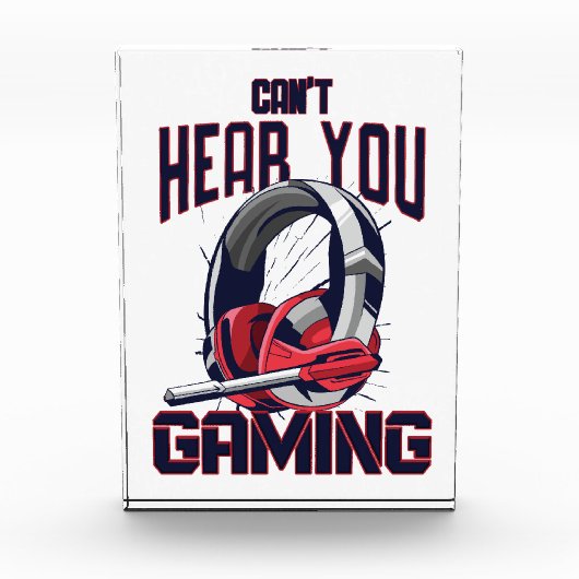 Gameontwerp met headset fotoblokken (Voorkant)