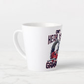 Gameontwerp met headset latte mok (Linkerhoek)