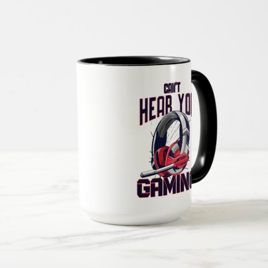 Gameontwerp met headset mok (Voorkant rechts)