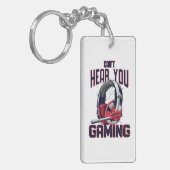 Gameontwerp met headset sleutelhanger (Voorkant Links)