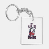 Gameontwerp met headset sleutelhanger (Voorkant Links)