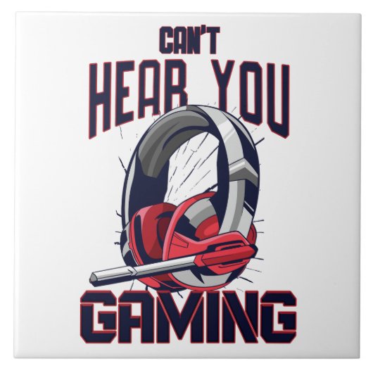 Gameontwerp met headset tegeltje (Voorkant)