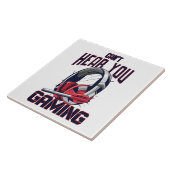 Gameontwerp met headset tegeltje (Zijkant)