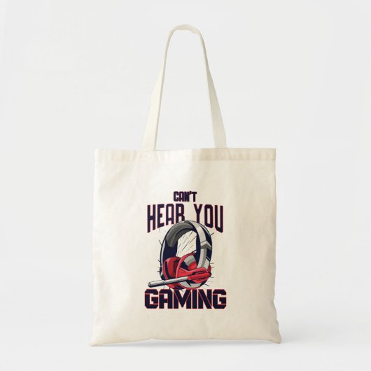 Gameontwerp met headset tote bag (Voorkant)